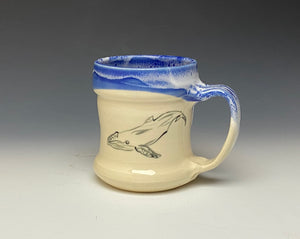 Whale Mug- Cobalt Blue