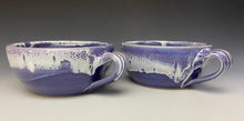 Load image into Gallery viewer, Purple and White Soup Mug
