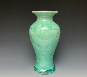 Light Green Crystalline Glazed Vase #1