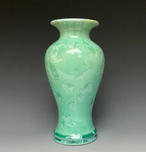 Load image into Gallery viewer, Light Green Crystalline Glazed Vase #1
