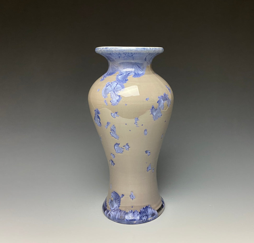 Crystalline Glazed Vase in Periwinkle
