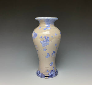 Crystalline Glazed Vase in Periwinkle