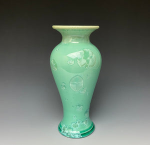 Light Green Crystalline Glazed Vase #2