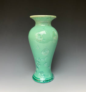 Light Green Crystalline Glazed Vase #2
