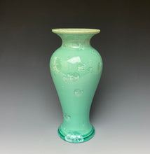 Load image into Gallery viewer, Light Green Crystalline Glazed Vase #2
