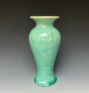 Light Green Crystalline Glazed Vase #2