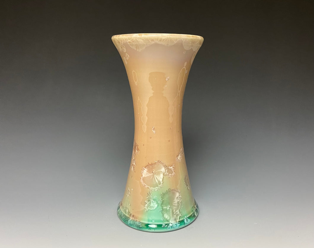 Rosé and Green Crystalline Glazed Vase