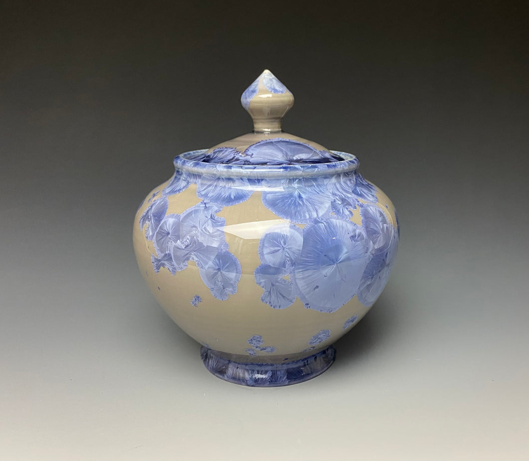 Periwinkle Crystalline Glazed Jar
