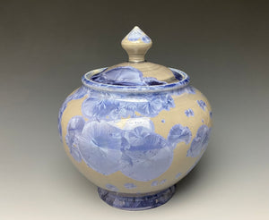 Periwinkle Crystalline Glazed Jar