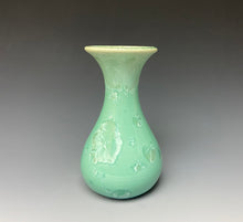 Load image into Gallery viewer, Light Green Crystalline Glazed Mini Vase
