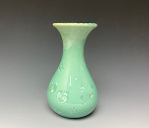 Light Green Crystalline Glazed Mini Vase