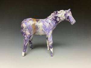 Purple Marble Horse 838