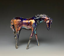 Load image into Gallery viewer, Copper Rainbow Raku Horse 840
