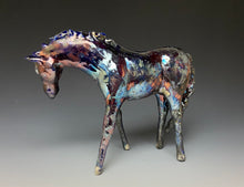 Load image into Gallery viewer, Copper Rainbow Raku Horse 840
