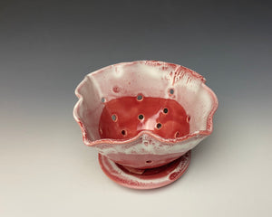Bright Red Lotus Berry Bowl