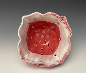 Bright Red Lotus Berry Bowl