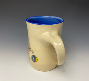 Beach Pig Mug- Blue