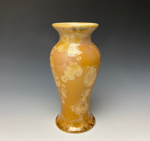 Iced Caramel Crystalline Glaze Vase #3