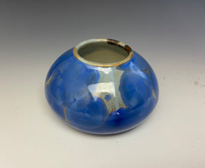 Light Blue Crystalline Glazed Mini Vase