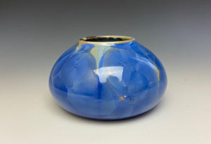 Light Blue Crystalline Glazed Mini Vase