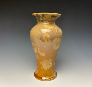 Iced Caramel Crystalline Glazed Vase #2