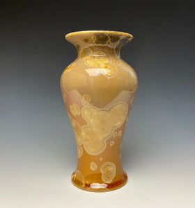 Iced Caramel Crystalline Glazed Vase #2