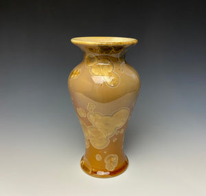 Iced Caramel Crystalline Glazed Vase #2