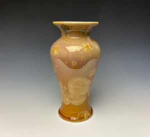 Iced Caramel Crystalline Glazed Vase #2