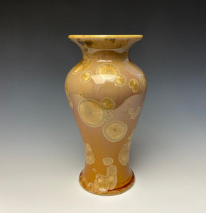 Iced Caramel Crystalline Glazed Vase #2