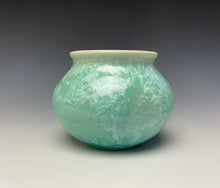 Load image into Gallery viewer, Light Green Crystalline Glazed Mini Vase #4

