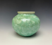 Load image into Gallery viewer, Light Green Crystalline Glazed Mini Vase #6
