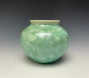 Light Green Crystalline Glazed Mini Vase #6