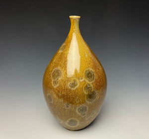 Bronze Crystalline Glazed Teardrop Vase