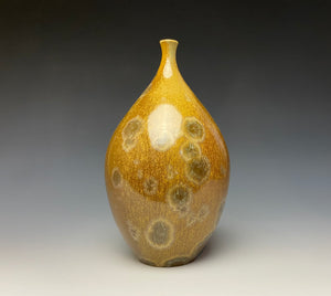 Bronze Crystalline Glazed Teardrop Vase