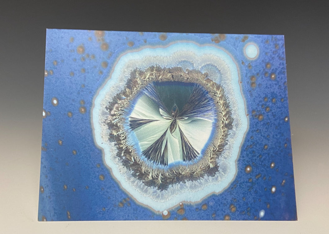 Crystalline Greeting Card- 'Blue Galaxy'