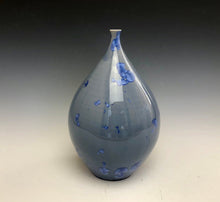 Load image into Gallery viewer, Denim Crystalline Teardop Vase
