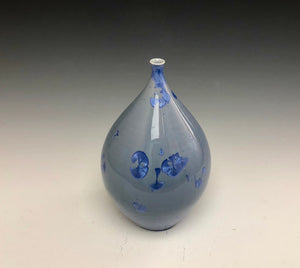Denim Crystalline Teardop Vase