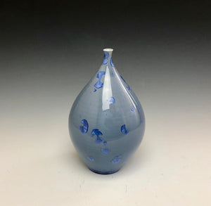 Denim Crystalline Teardop Vase