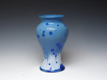 Load image into Gallery viewer, Crystalline Glazed Vase in Blue and While
