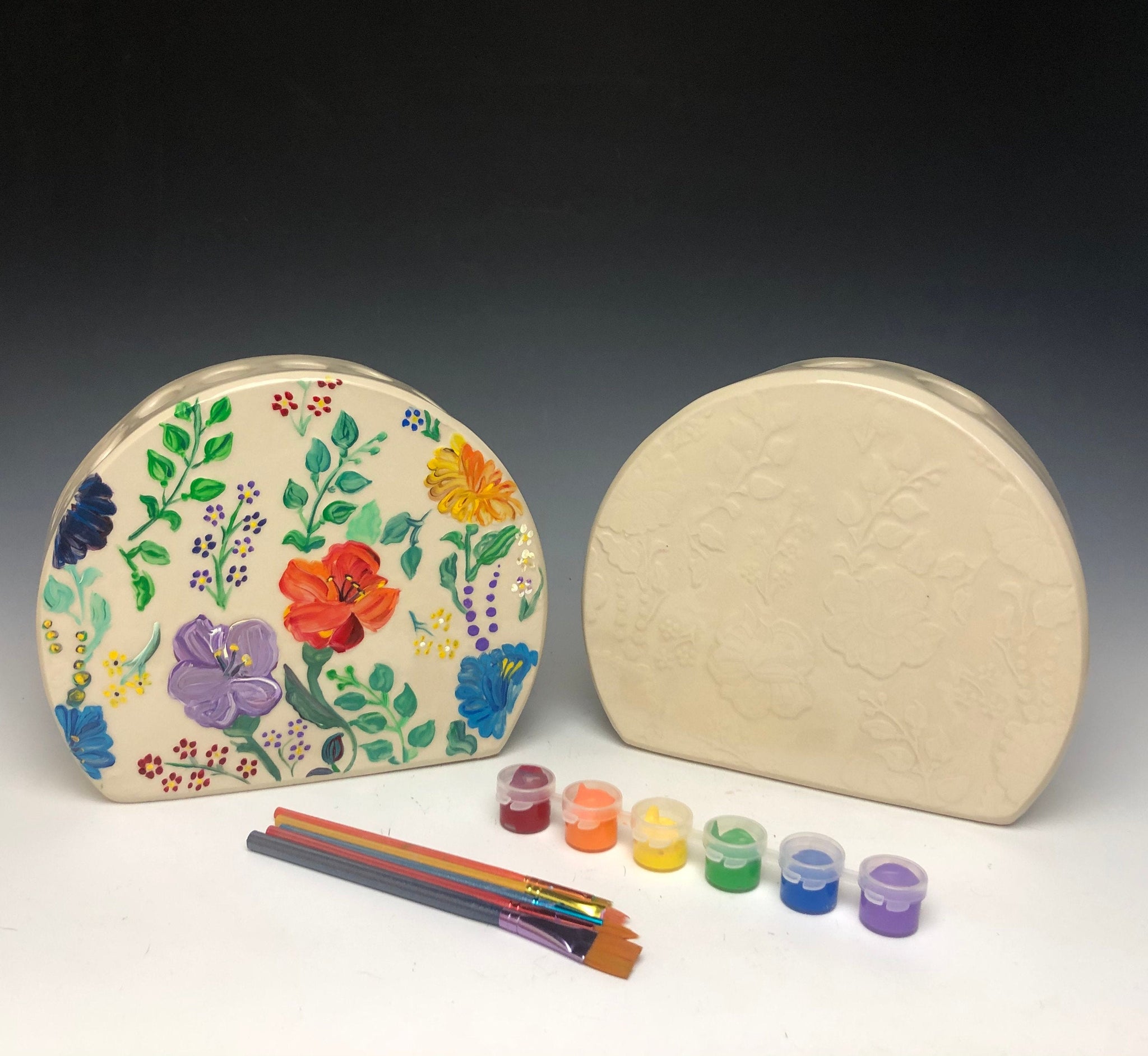 Paint Your Own Vase Kit - Floral Print – Lindsey Epstein Pottery
