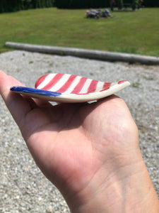 American Flag Mini Heart Dish