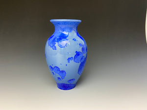 Crystalline Glazed Vase in Cobalt
