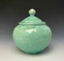Load image into Gallery viewer, Light Green Crystalline Glazed Jar
