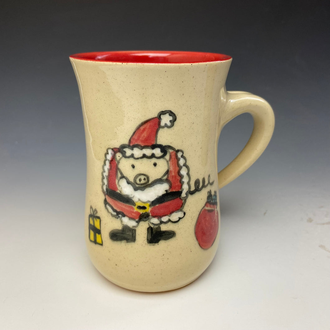 Santa Pig Mug- Red #2
