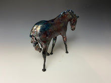 Load image into Gallery viewer, Copper Rainbow Raku Horse 821
