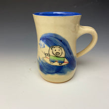 Load image into Gallery viewer, Surfer Pig Mug- Bright Blue #2
