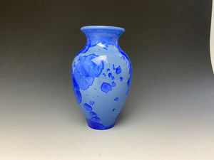 Crystalline Glazed Vase in Cobalt