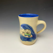 Load image into Gallery viewer, Surfer Pig Mug- Bright Blue #2
