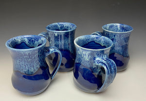 Deep Ocean Blue Swirly Mug