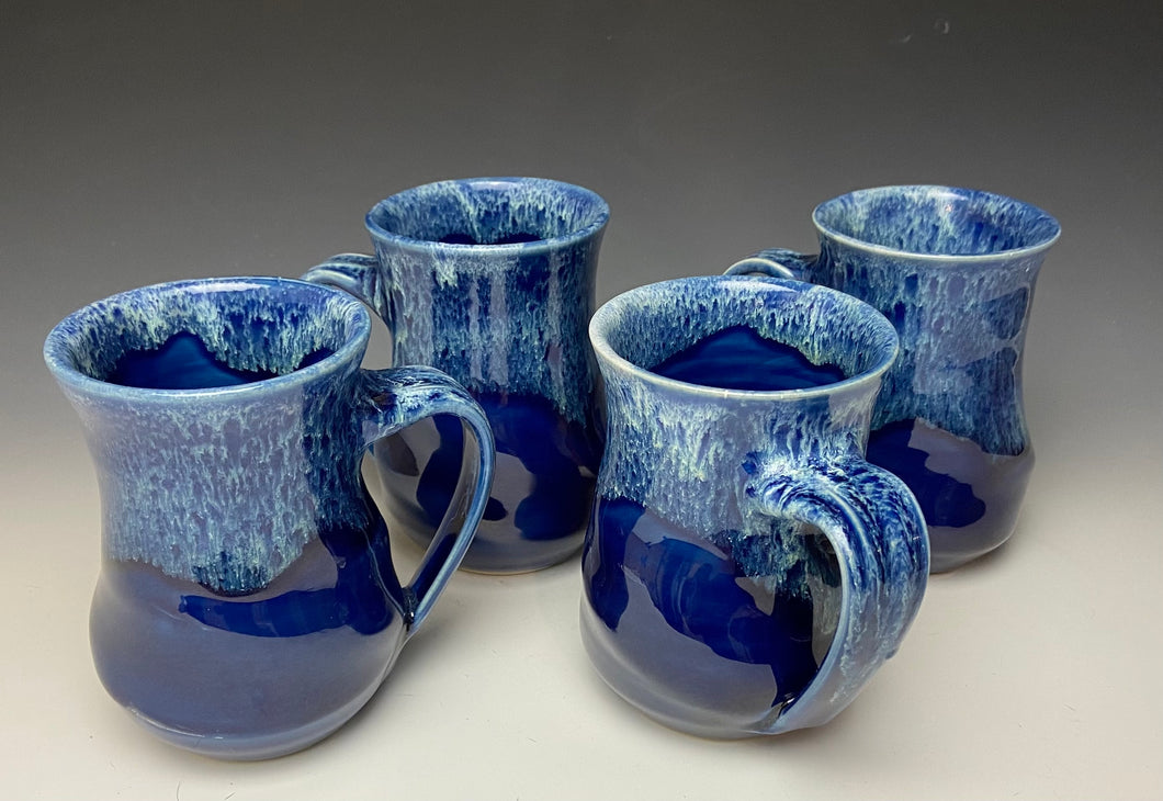 Deep Ocean Blue Swirly Mug